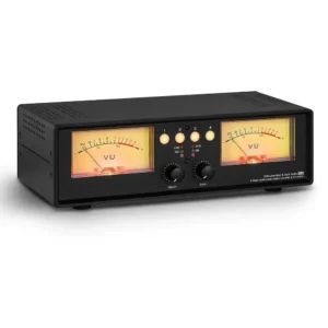 Nobsound MIC+LINE Analog Dual VU Meter Sound Level DB Panel Display 4-way Audio Splitter Switcher Box Music Spectrum Visualizer